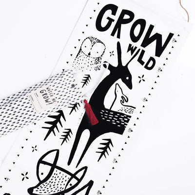 Organic Canvas Growth Chart - Woodland by Wee Gallery