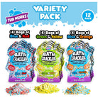 Tub Works Bath Crackle Variety Pack with colorful packaging and sample crackles on a blue background.