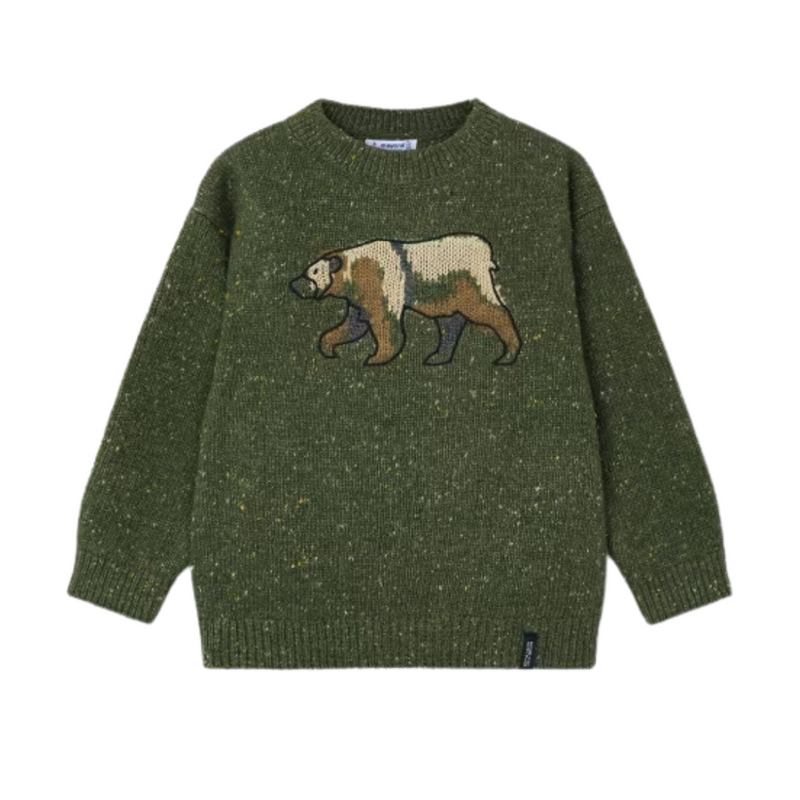 Intarsia Bear Sweater - Forest Mix by Mayoral