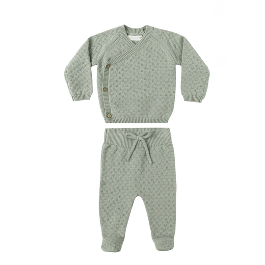Knit Wrap Top + Pant Set - Fern by Quincy Mae