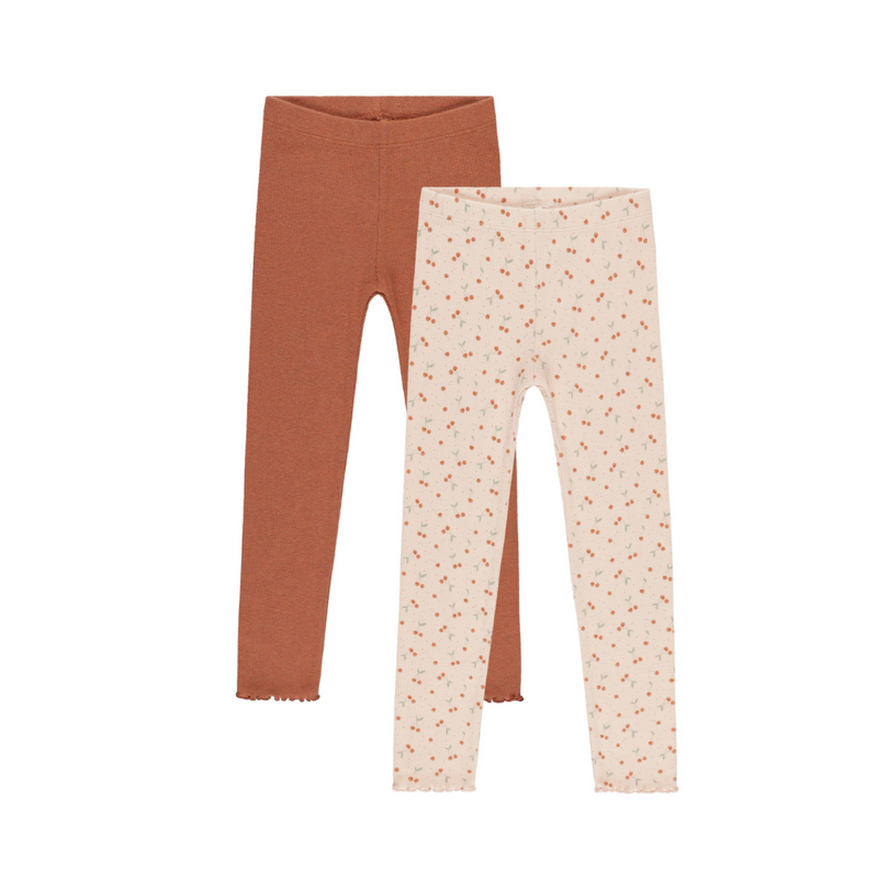 Ribbed Leggings - Cherries by Rylee + Cru