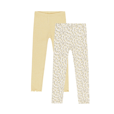 Ribbed Leggings - Yellow by Rylee + Cru