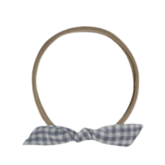 Little Knot Headband - Marine Gingham by Rylee + Cru - FINAL SALE