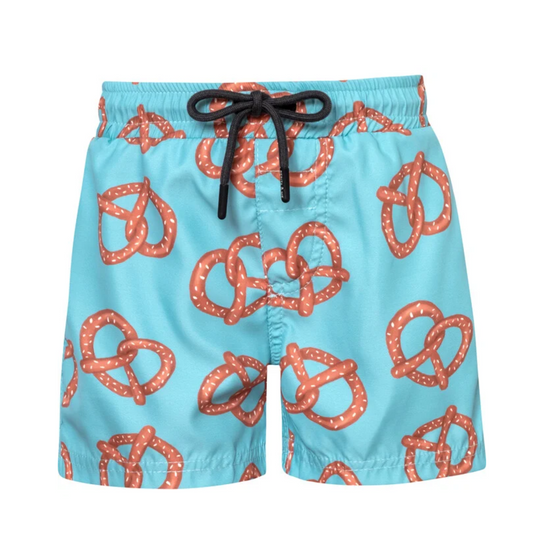 Swim Shorts - Pretzels Azul by Pepita & Me - FINAL SALE