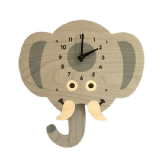 Grey Elephant Pendulum Clock by Modern Moose