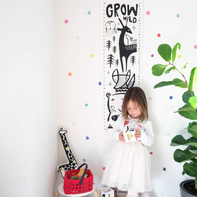 Organic Canvas Growth Chart - Woodland by Wee Gallery