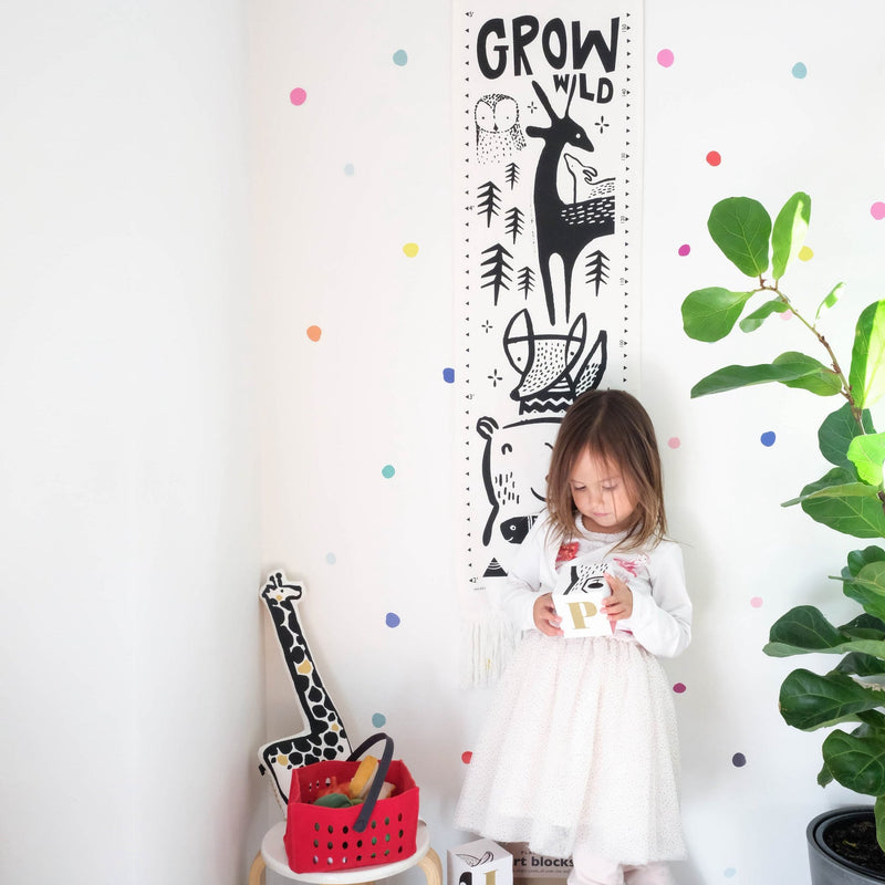 Organic Canvas Growth Chart - Woodland by Wee Gallery