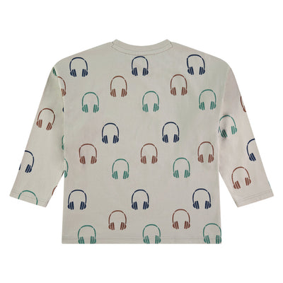 Headphones Long Sleeve Tee - Bone by Babyface