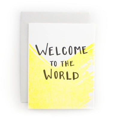 Welcome to the World Card Paper Goods + Party Supplies Tack and Ward   