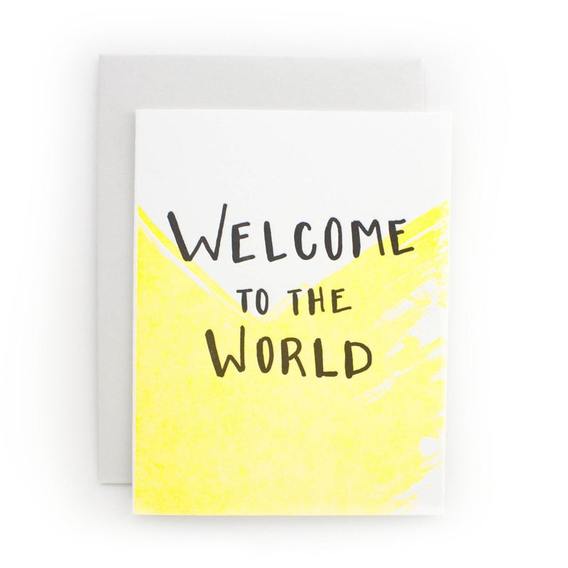 Welcome to the World Card Paper Goods + Party Supplies Tack and Ward   