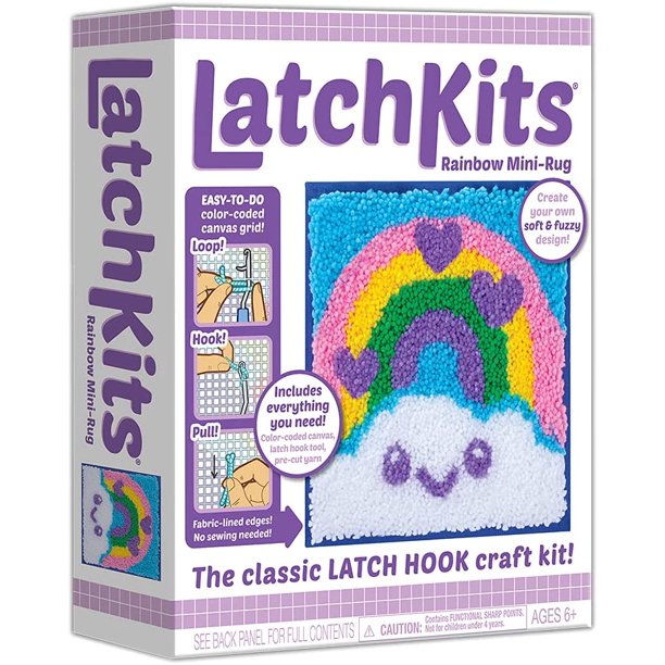 Smiling Rainbow Latch Hook Kit by LatchKits Toys LatchKits   