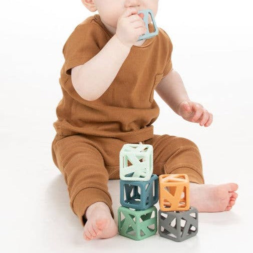 Stack N Chew Cubes - Earthy by Malarkey Kids – Pacifier Kids Boutique