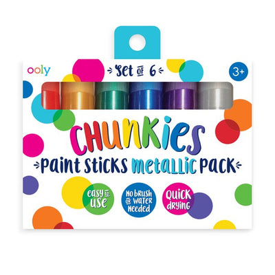 Chunkies Paint Sticks Metallic - Set of 6 by OOLY Toys OOLY   