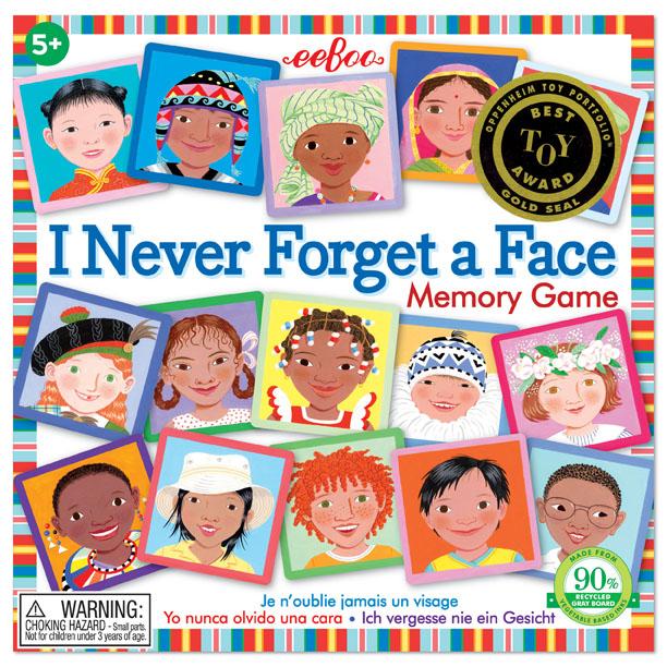 I Never Forget A Face Memory Game by Eeboo Toys Eeboo   