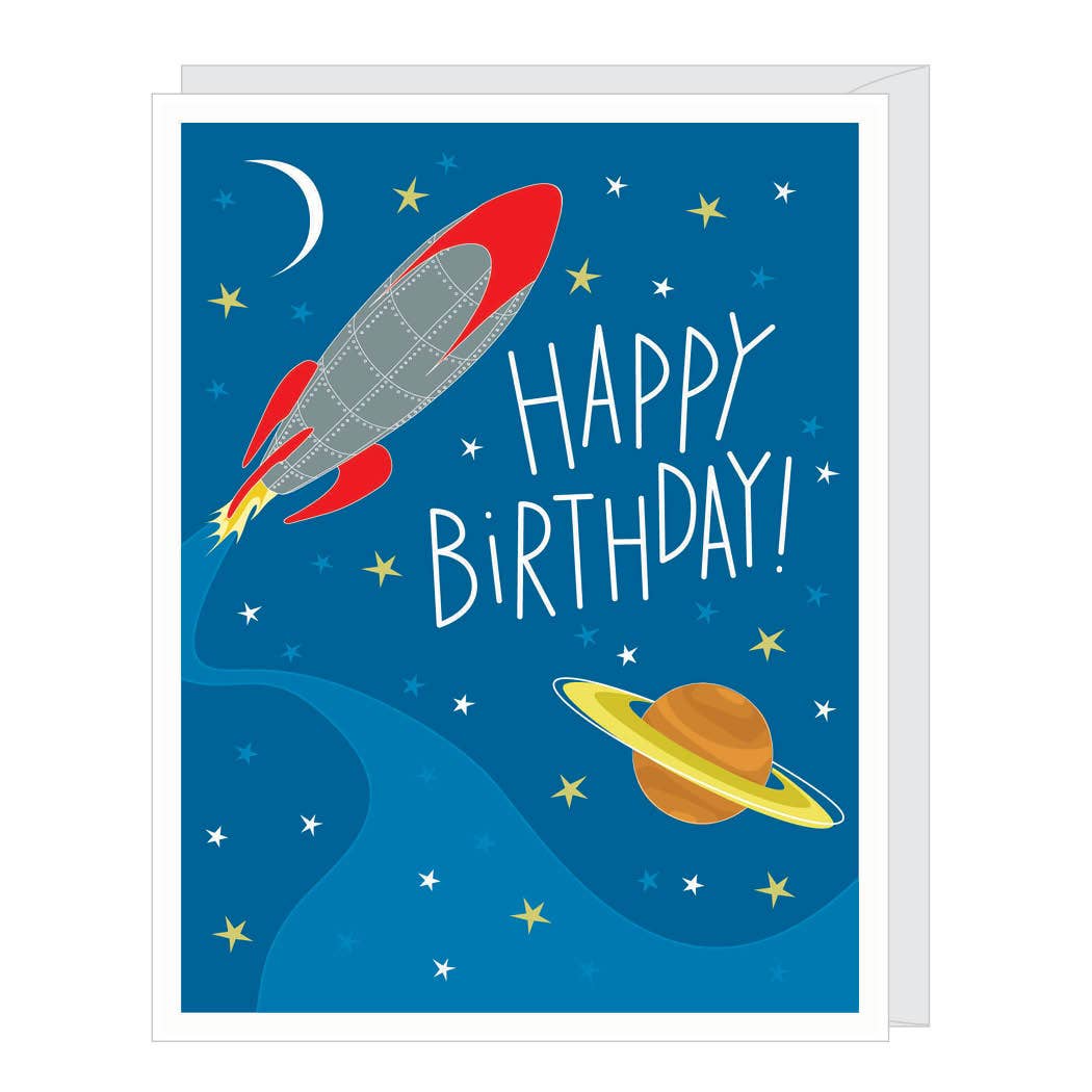 Rocket Birthday Card by Apartment 2 Cards – Pacifier Kids Boutique