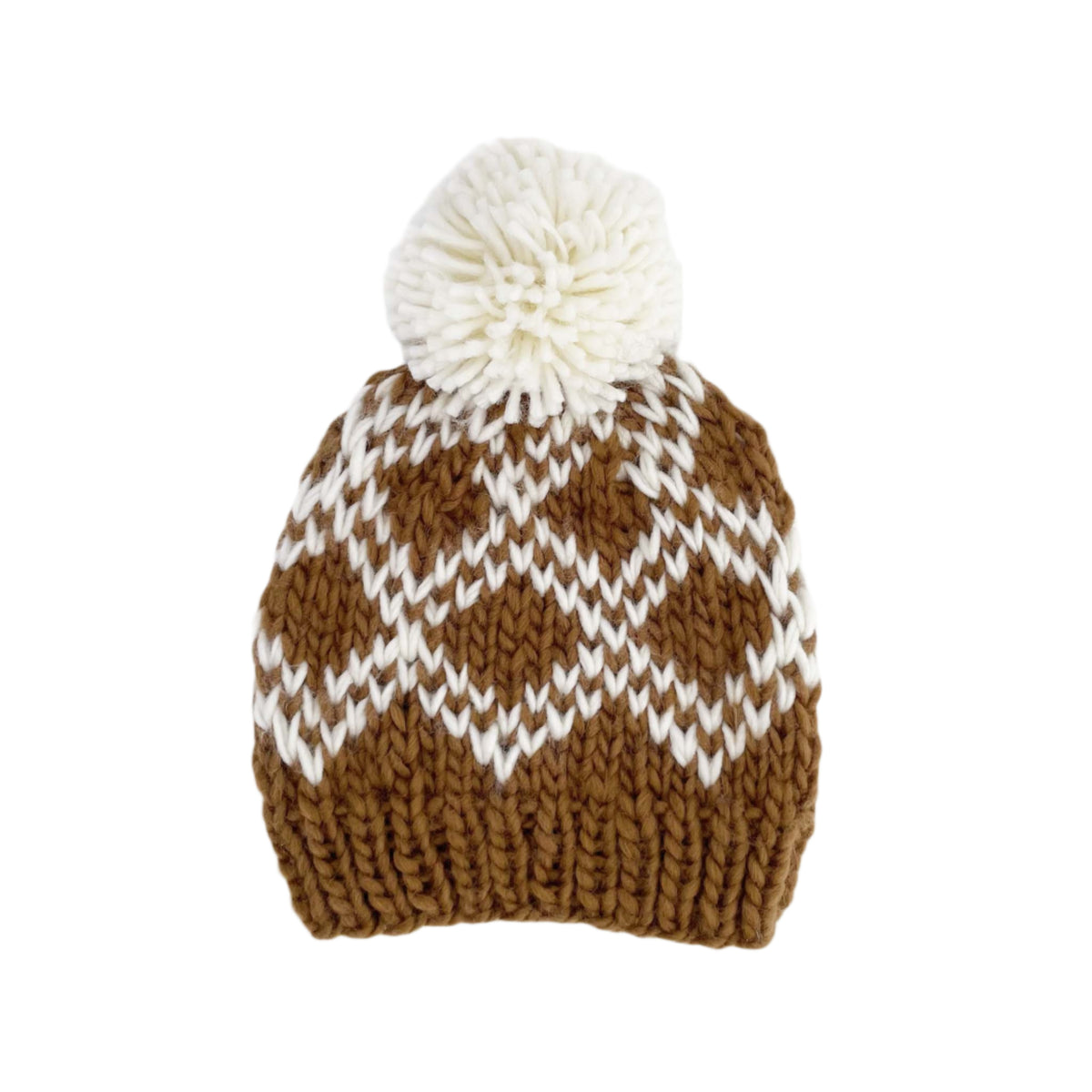 Diamond Faire Isle Hand Knit Hat - Walnut by The Blueberry Hill Accessories The Blueberry Hill   