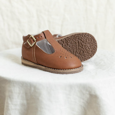 Greta T-Strap Shoe - Warm Brown by Zimmerman Shoes Shoes Zimmerman Shoes   