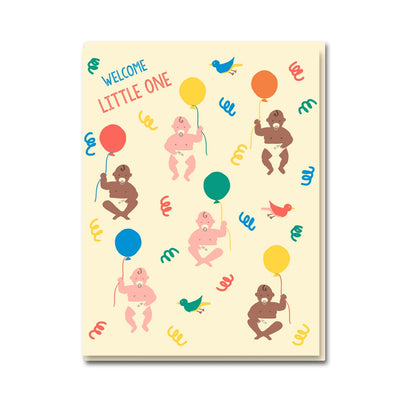 Floating Babies Card Paper Goods + Party Supplies 1973   
