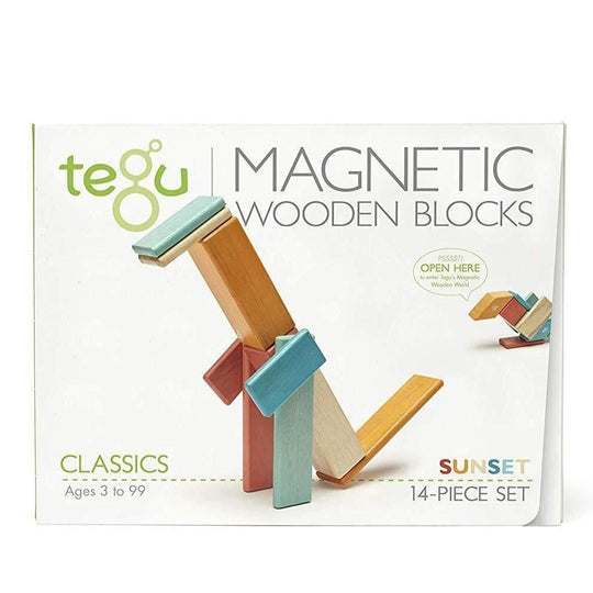 Magnetic Block Set 14 Pc Set - Sunset by Tegu