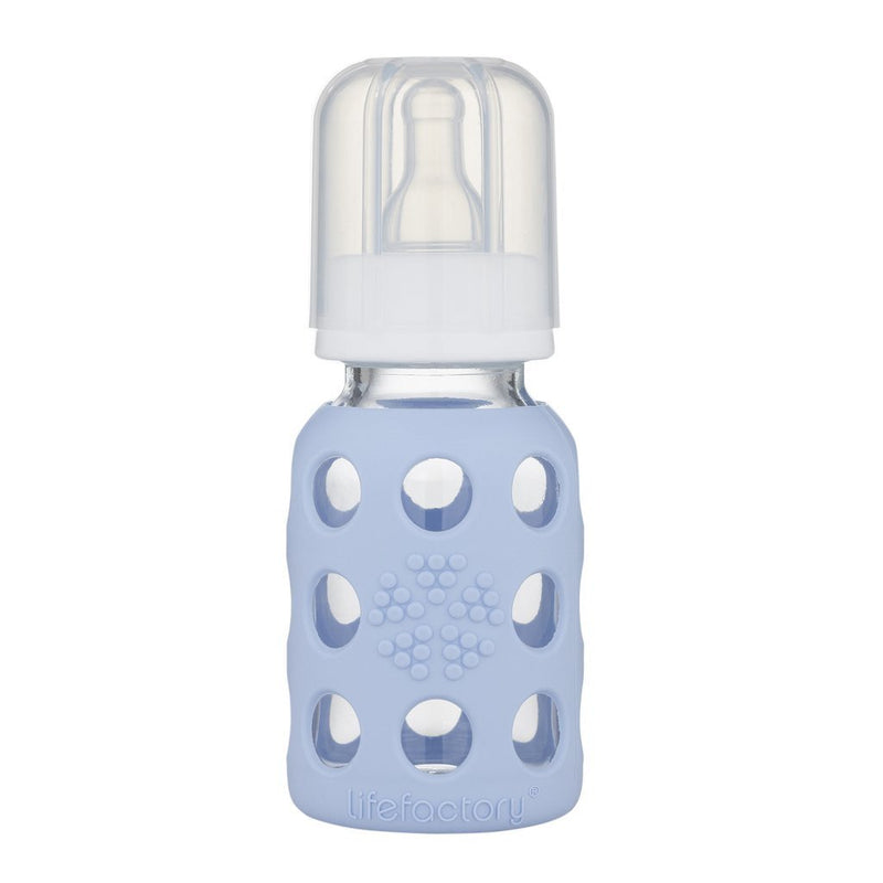 Lifefactory 4 oz Glass Baby Bottle with Silicone Sleeve - Blanket Nursing + Feeding Lifefactory   