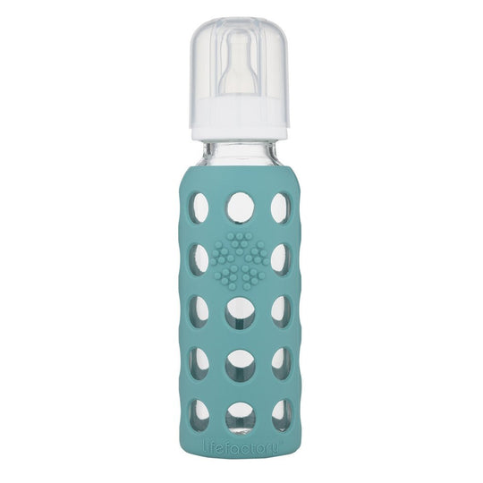 Lifefactory 9 oz Glass Baby Bottle with Silicone Sleeve - Kale