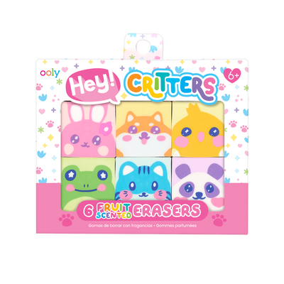 Hey Critters! Scented Erasers - Set of 6 by OOLY Toys OOLY   
