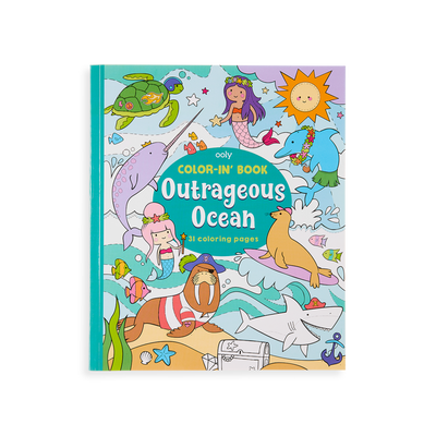 Color-in Book - Outrageous Ocean by OOLY Toys OOLY   