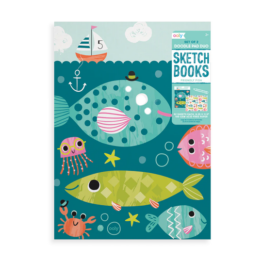 Doodle Pad Duo Sketchbooks - Friendly Fish by OOLY