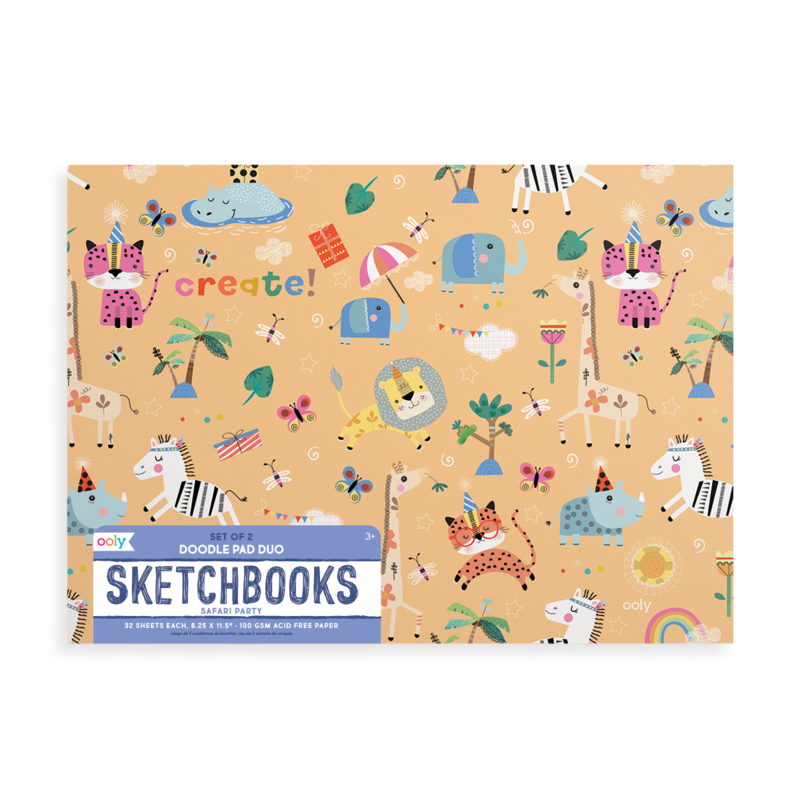 Doodle Pad Duo Sketchbooks - Safari Party by OOLY Toys OOLY   