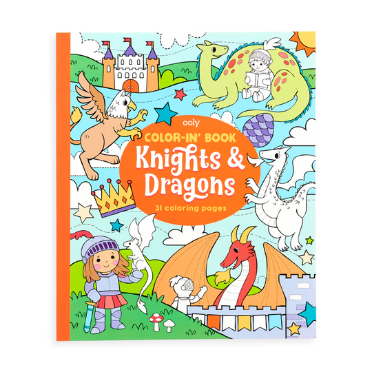 Color-in Book - Knights & Dragons by OOLY