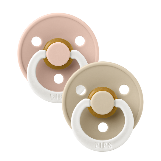 Bibs Glow Pacifier 2 Pack - Blush + Vanilla