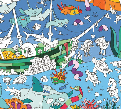 Giant Coloring Poster - Ocean by OMY Toys OMY   