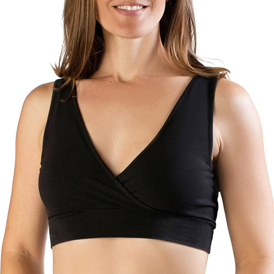 Organic Cotton Nursing and Sleep Bra - Black by Kindred Bravely