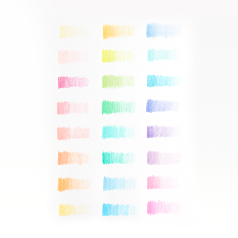 Pastel Hues Colored Pencils - Set of 24 by Ooly Toys OOLY   