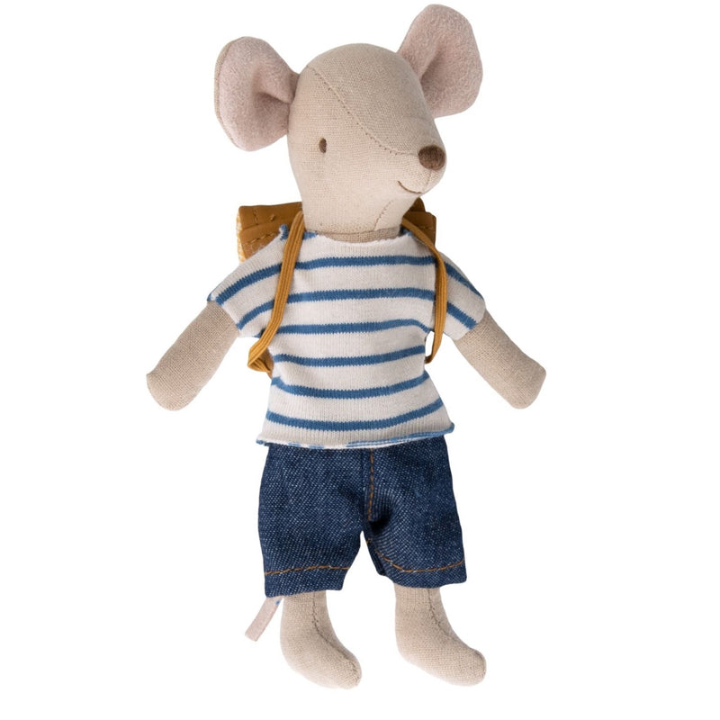 Tricycle Mouse, Big Brother with Bag by Maileg