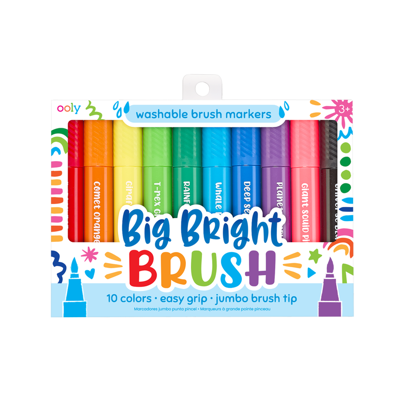 Big Bright Brush Markers - Set of 10 by OOLY Toys OOLY   