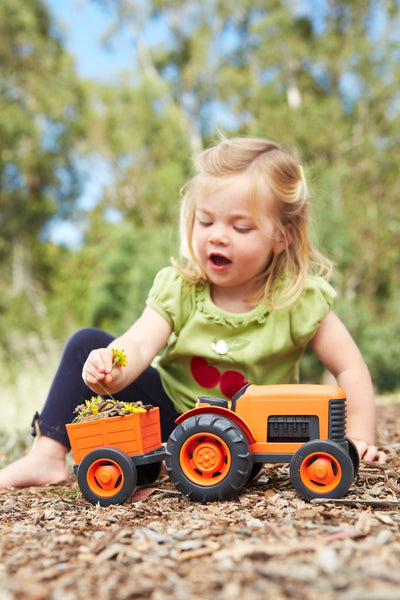Recycled Tractor - Orange by Green Toys Toys Green Toys   