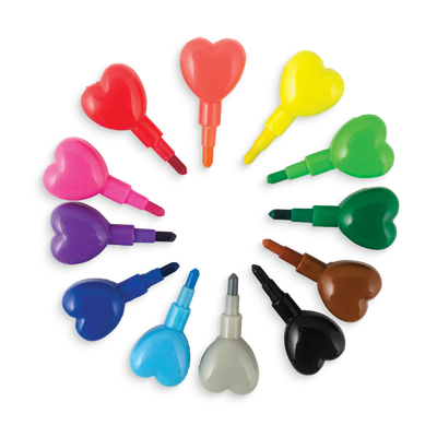 Heart to Heart Stacking Crayons by OOLY Toys OOLY   