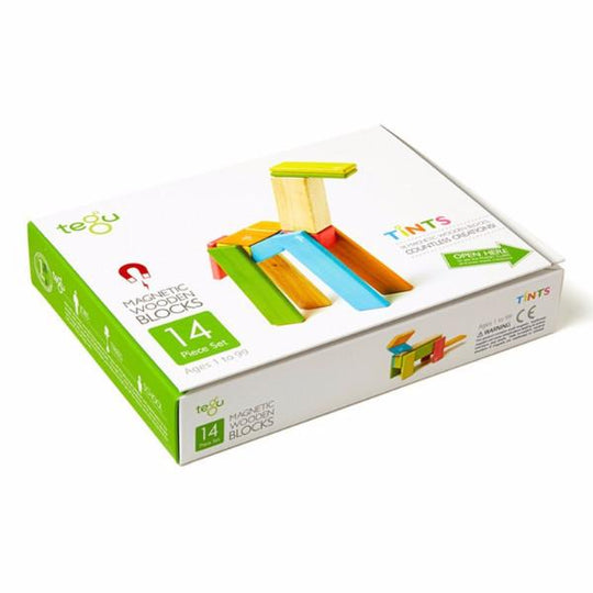 Magnetic Block Set 14 Pc Set - Tints by Tegu