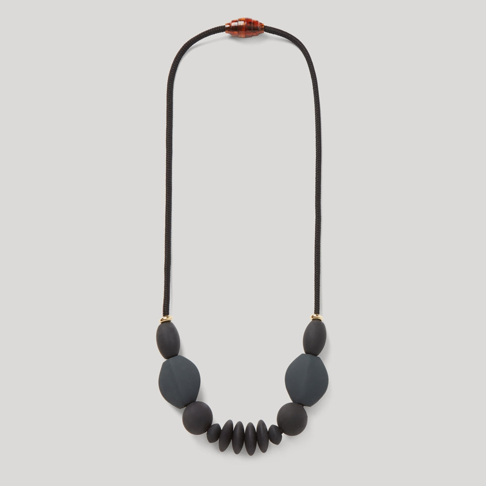 Charcoal Signature Teething Necklace by January Moon Accessories January Moon   