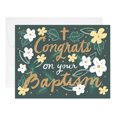 Baptism Congrats Card by 9th Letter Press