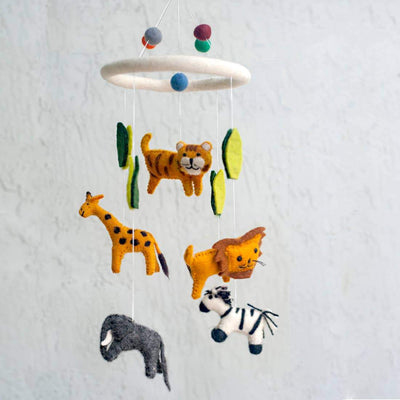 Wool Mobile - Jungle Animals by The Winding Road Decor The Winding Road   