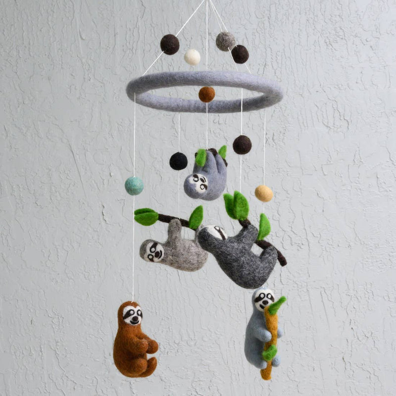 Wool Mobile - Sloths by The Winding Road Decor The Winding Road   