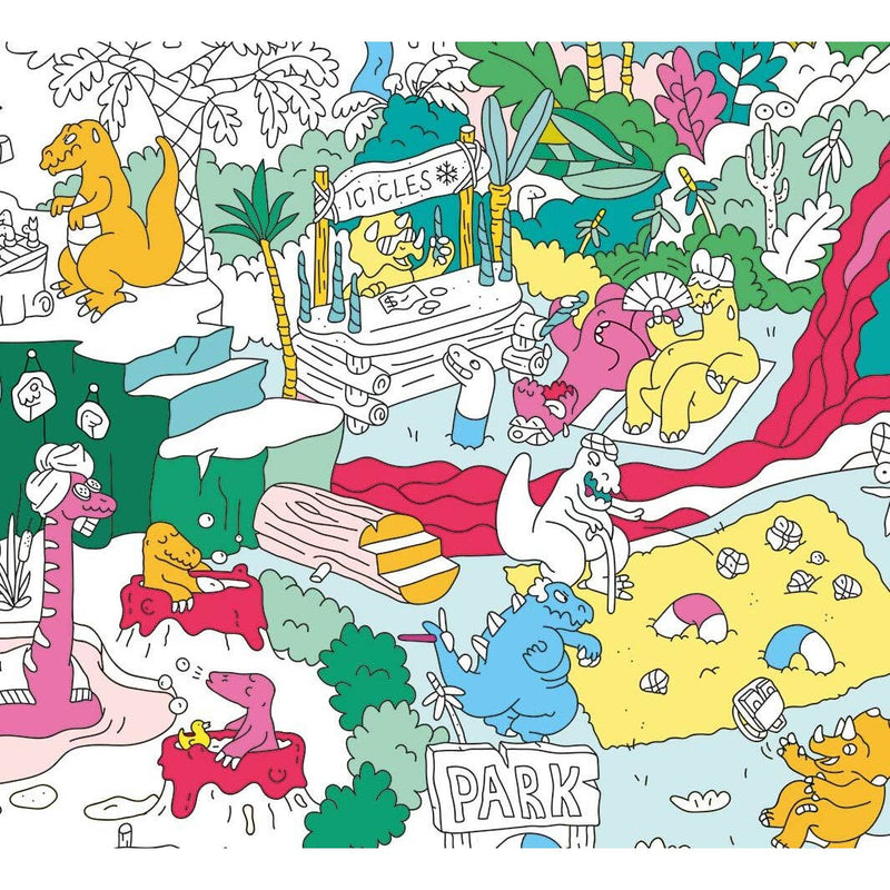 Giant Coloring Poster - Dinos by OMY Toys OMY   