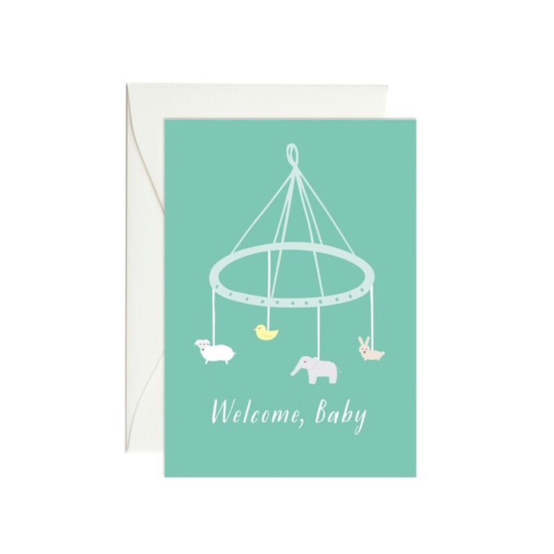 Baby Mobile Enclosure Card by Paula & Waffle Paper Goods + Party Supplies Paula & Waffle   