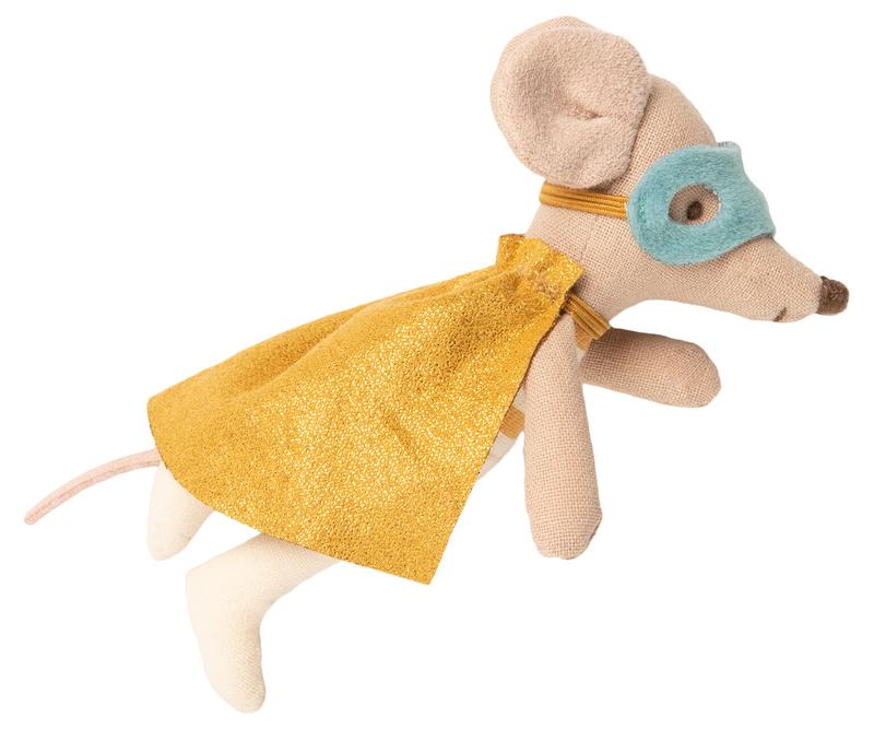 Super Hero Mouse in Suitcase by Maileg Toys Maileg   