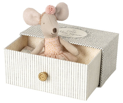 Dancer Mouse Little Sister in Daybed by Maileg Toys Maileg   