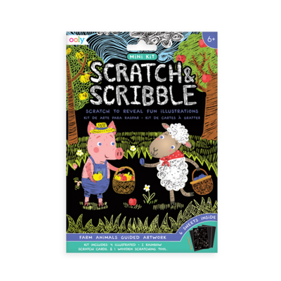 Mini Scratch & Scribble - Farm Animals by OOLY Toys OOLY   