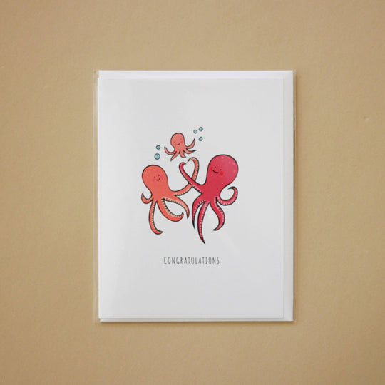 Baby Octopus - Congratulations Card