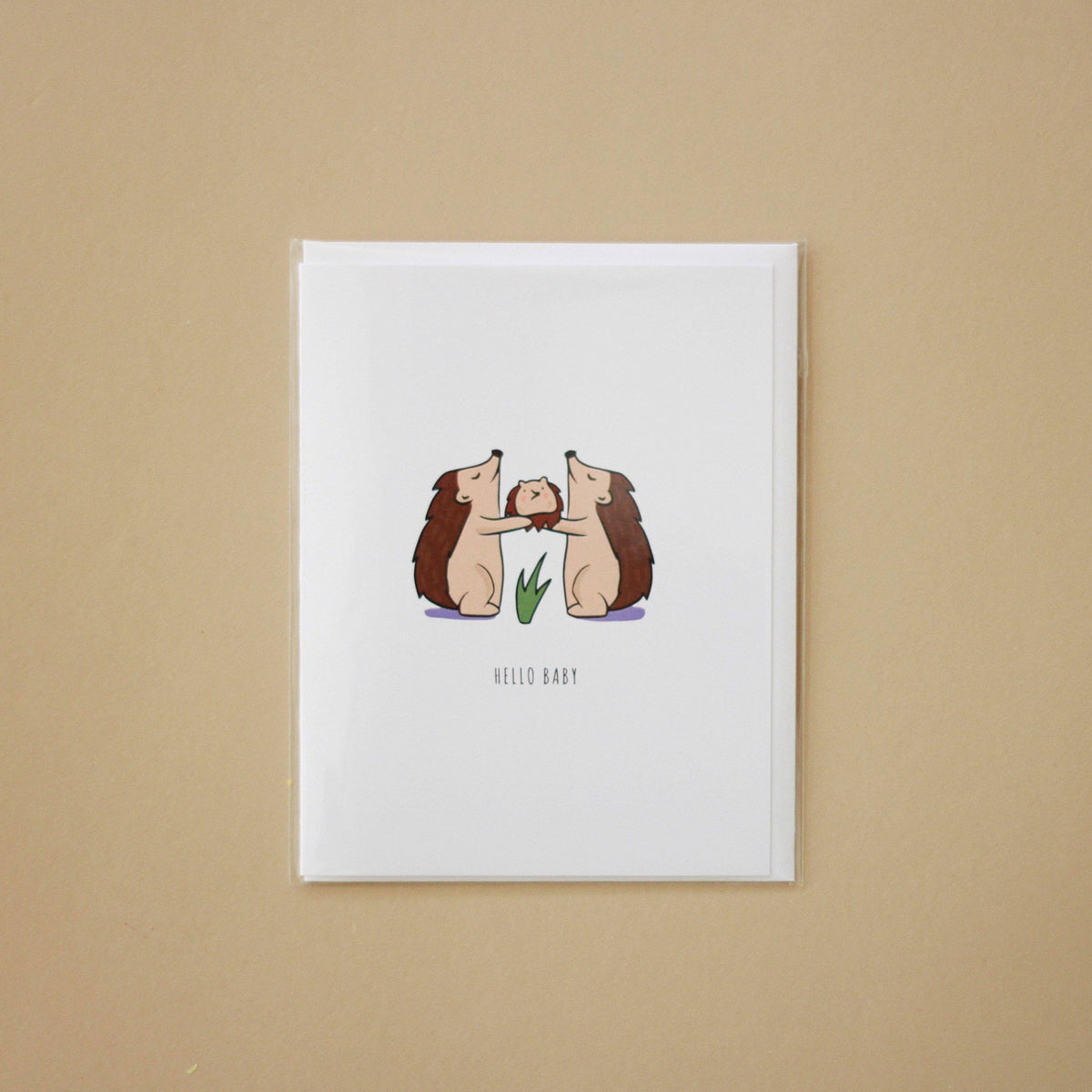 Baby  Hedgehog - Hello Baby Card Paper Goods + Party Supplies MNICARDS   